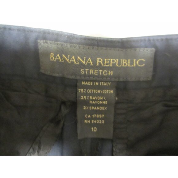 Banana Republic Womens Stretch Navy Trousers Size 10 Made In Italy 75% Cotton 23 - Picture 5 of 5